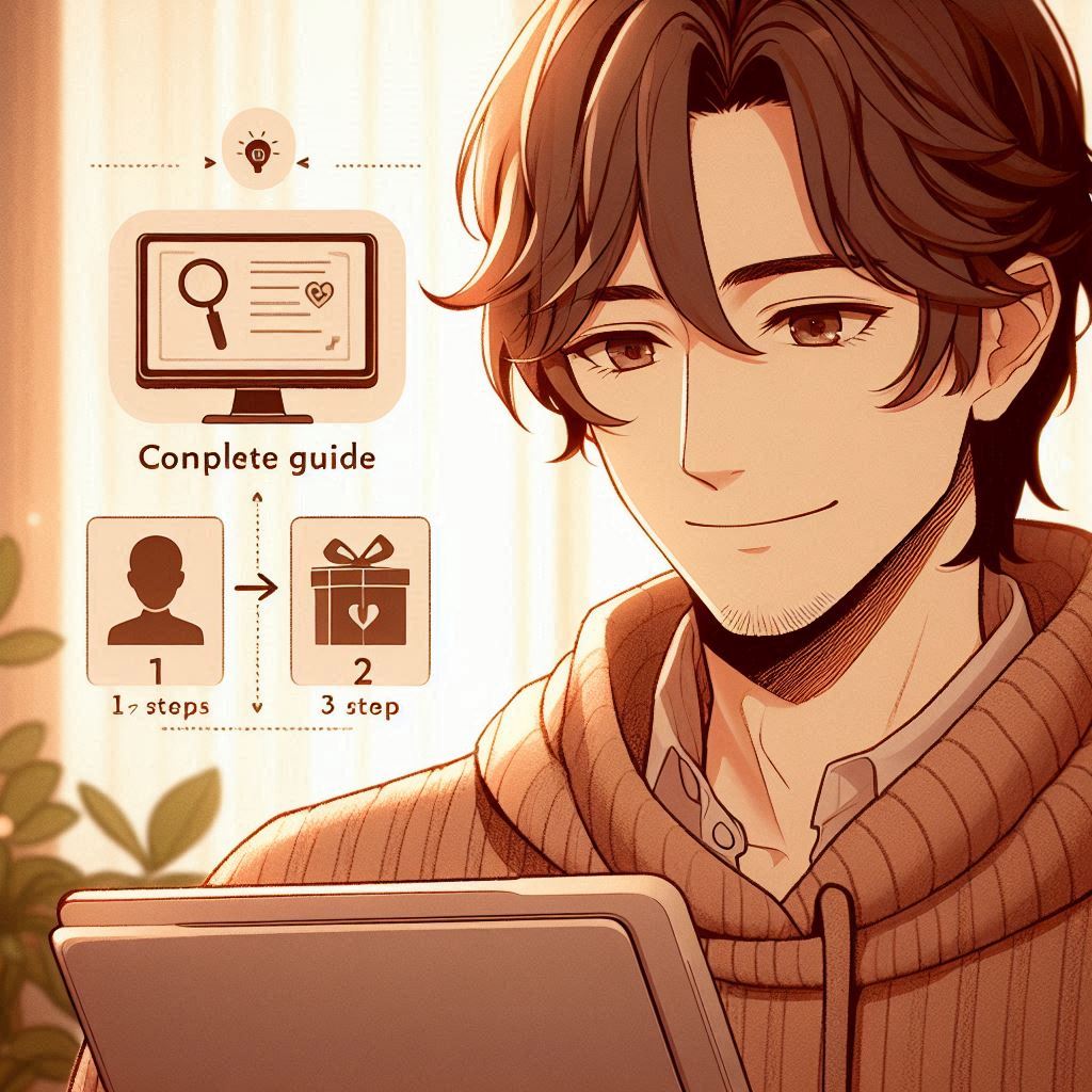 3ステップを完了した男性の画像