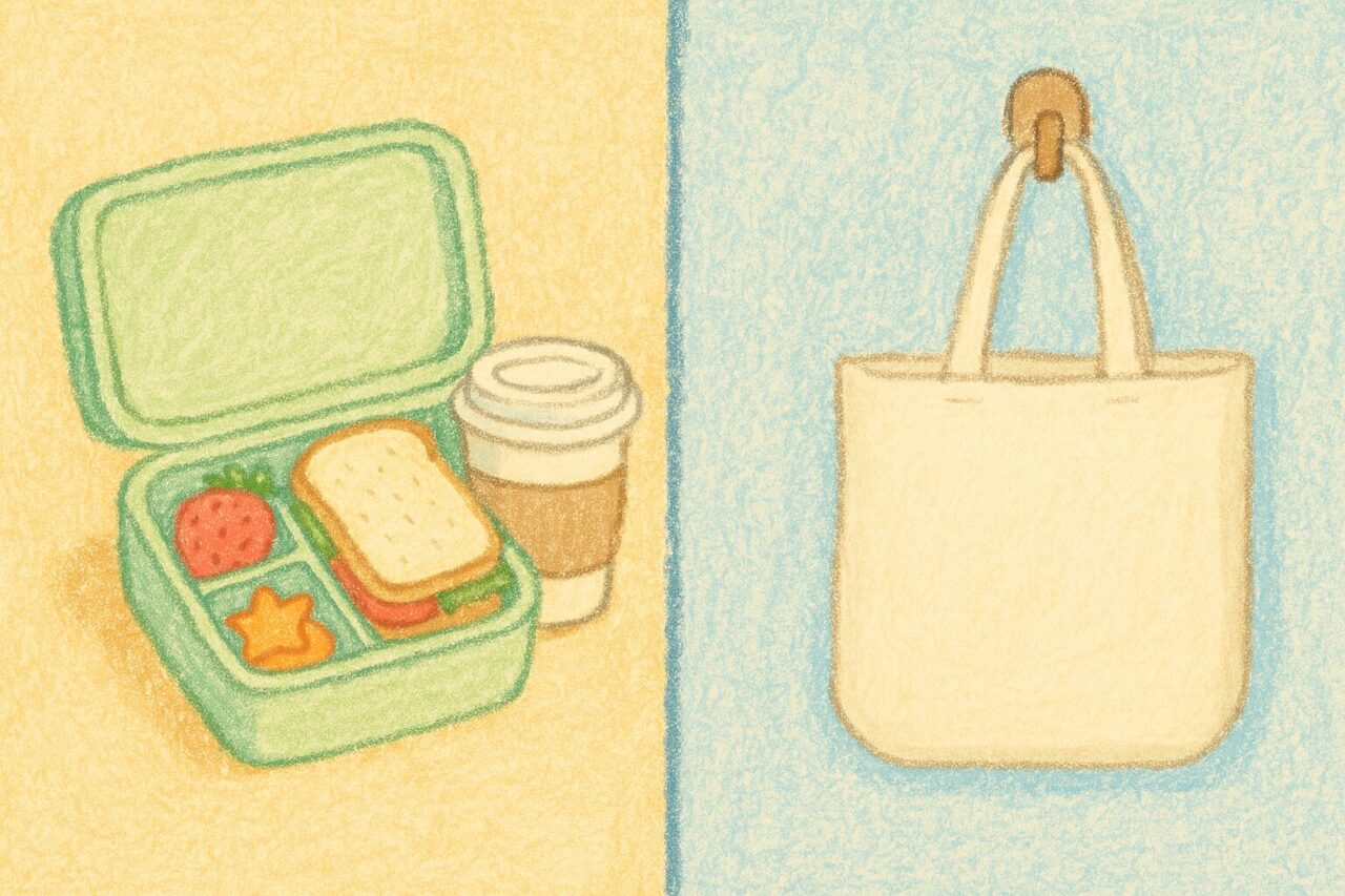 お弁当やエコバックの画像