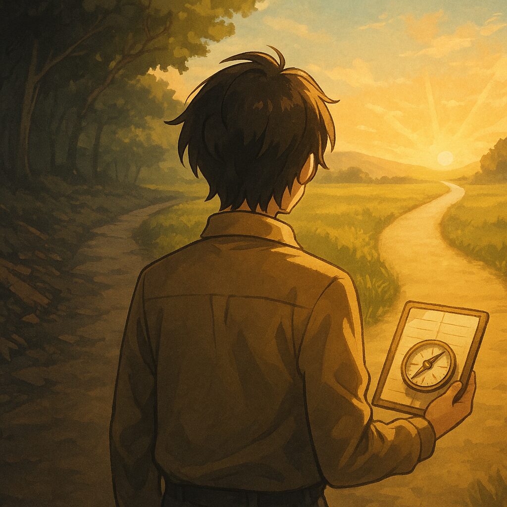 未来に向かっている画像