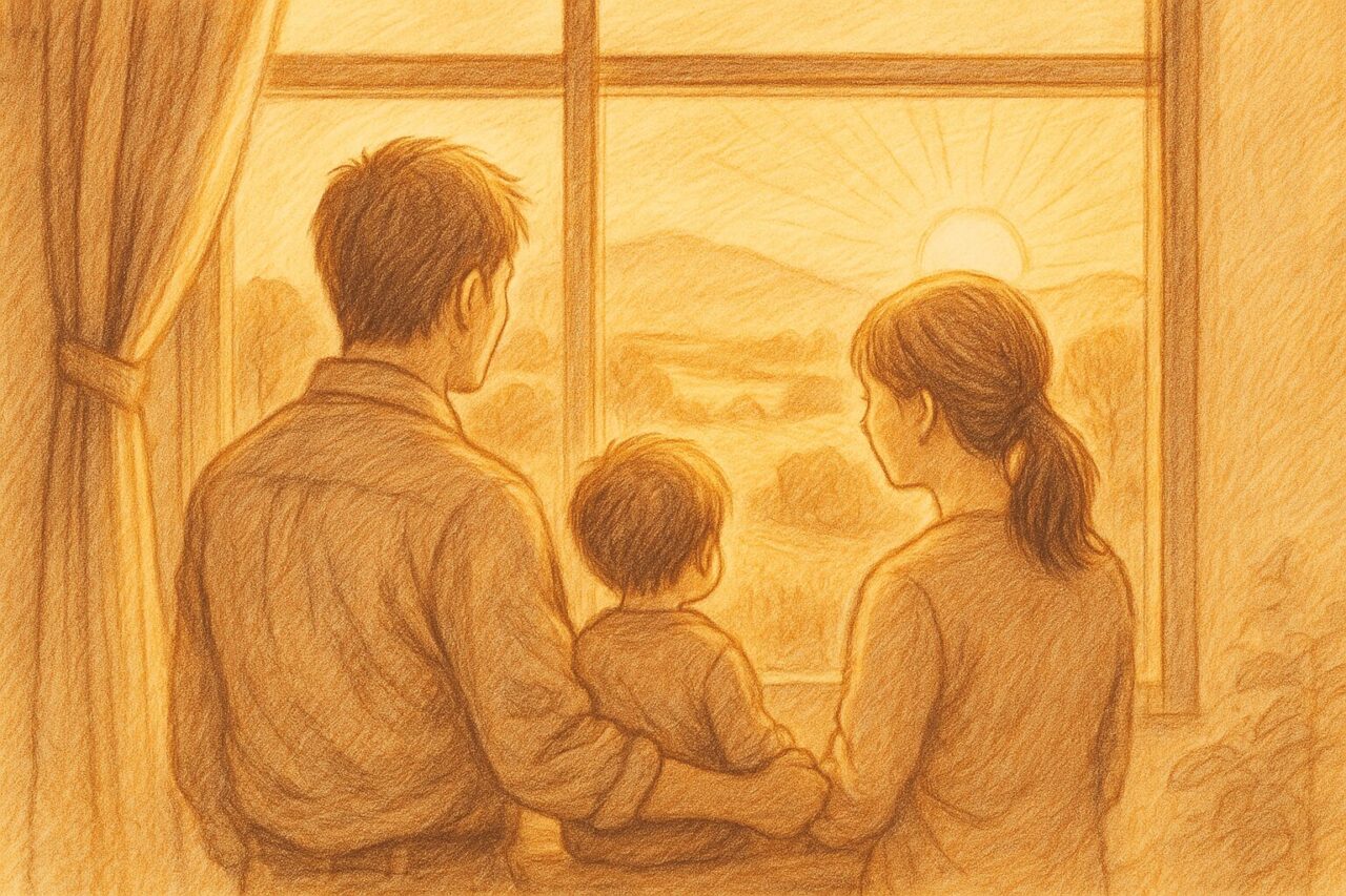 3人家族の画像
