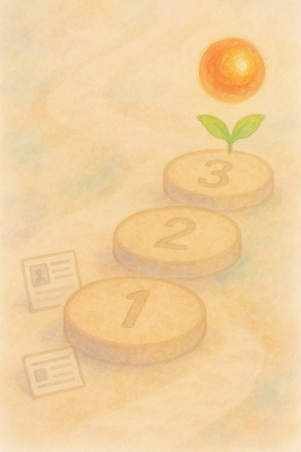 1,2,3のステップがある画像