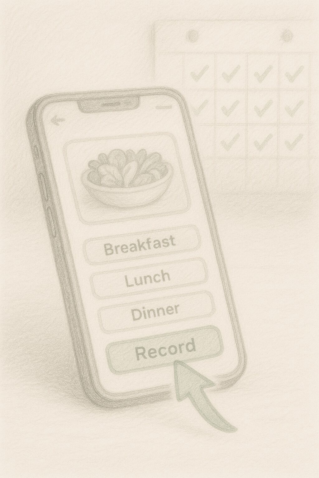 スマホをクリックする画像