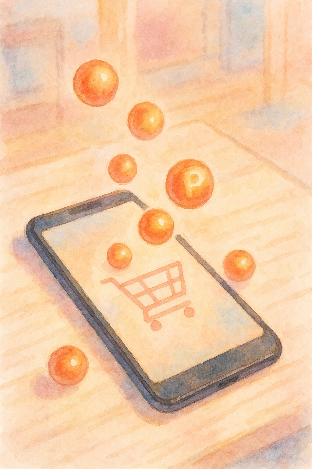 スマホのお買い物画面の画像