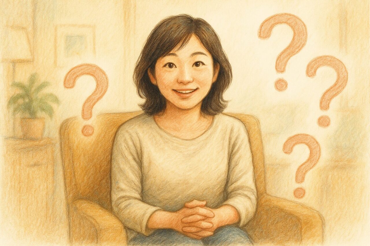 疑問を持つ女性の画像
