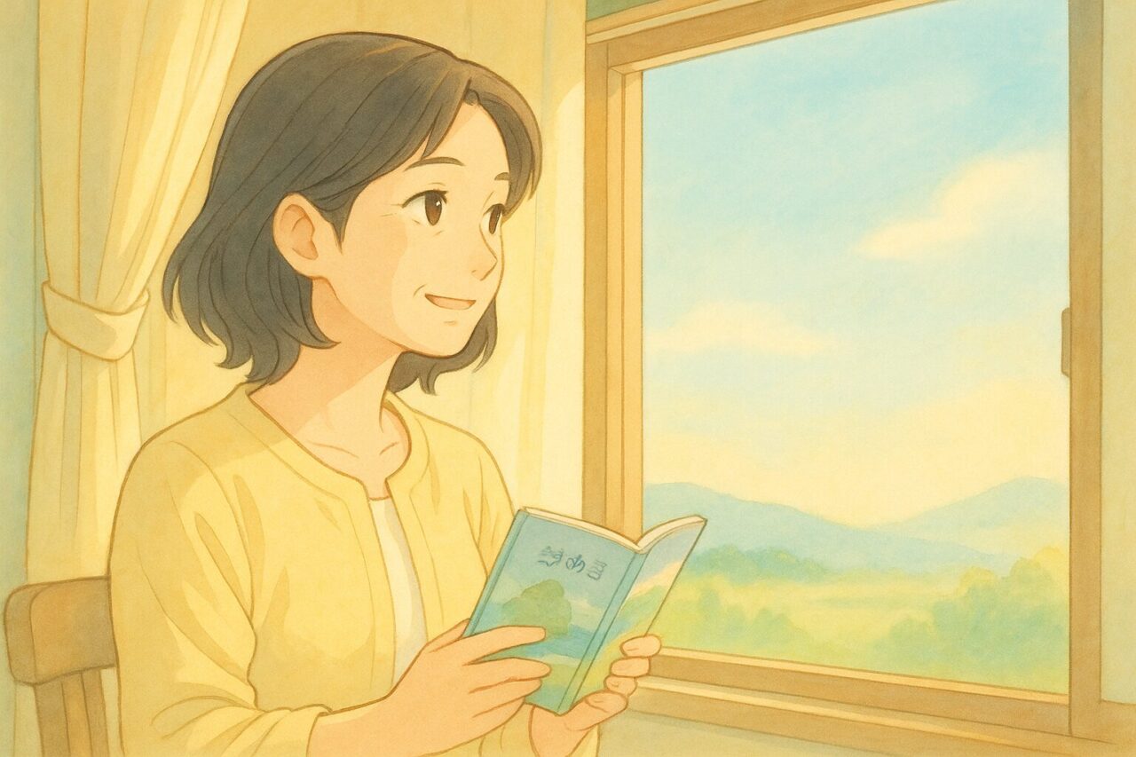 窓の外眺める女性の画像